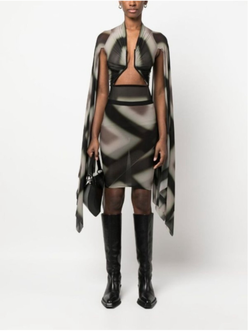 Rick Owens EDFU SS33 patterned skirt size 6 BNWT